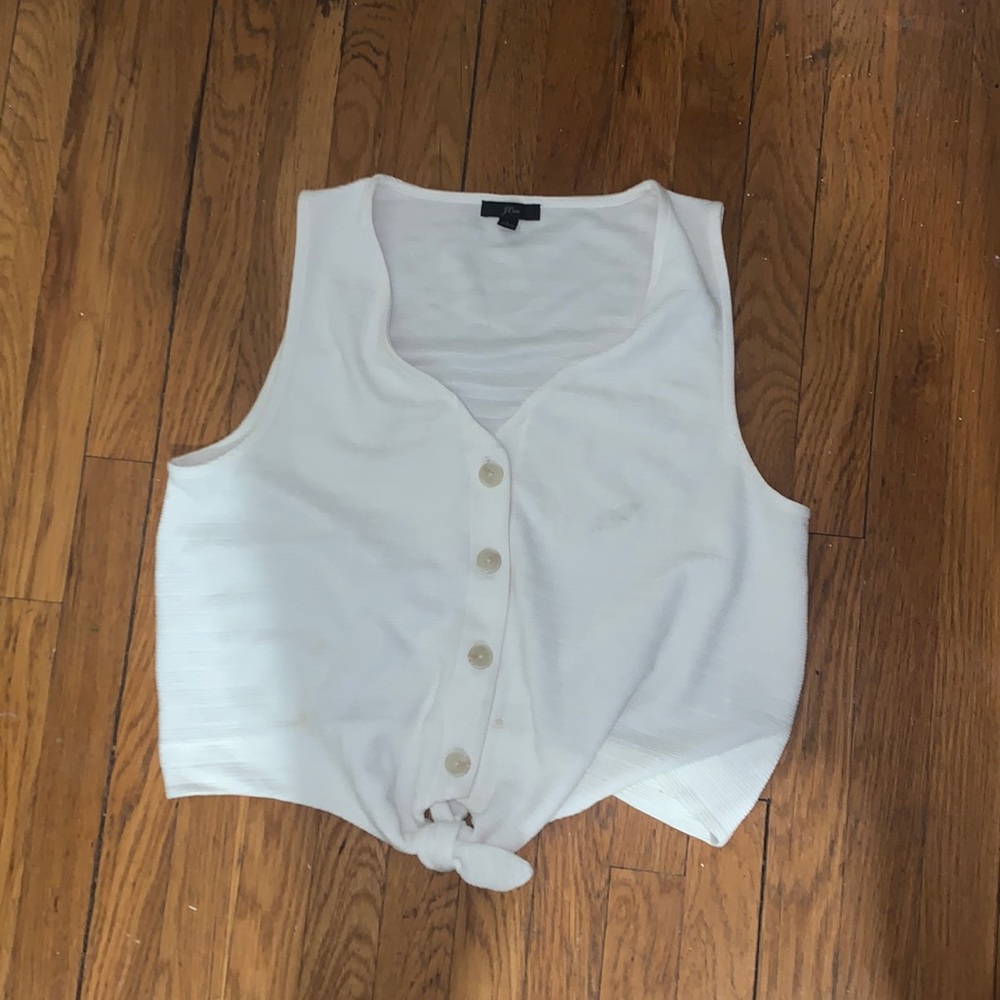J. Crew | Tie Front Tank (Cream)